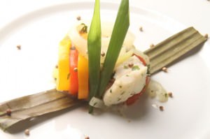 Peixe na folha de bananeira