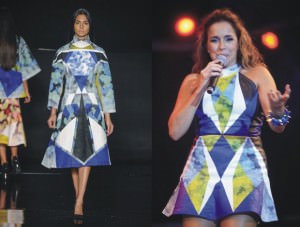Desfile na Casa de Criadores, em São Paulo, e Daniela Mercury usando peça Lucas Barros, no show Pôr do Som, no 1º dia deste mês