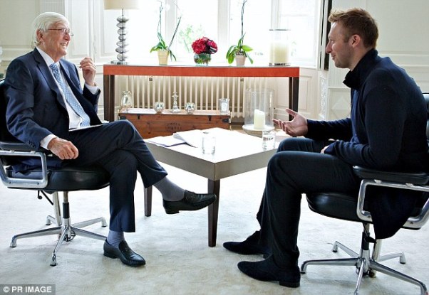 Ian Thorpe foi entrevistado por Michael Parkinson (foto: Primage/divulgação)