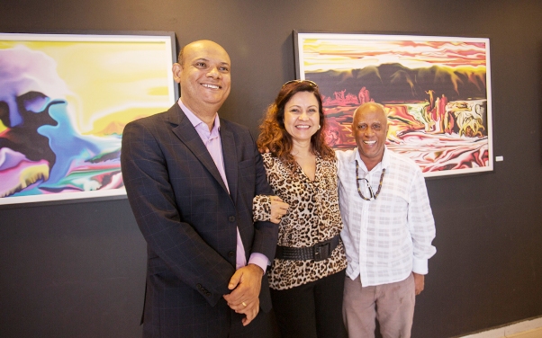 João Batista Silva, da SAV, Ana Cristina Wanzeler, ministra interina da Cultura, e Hilton Cobra, da Fundação Palmares. (Foto de Gustavo Serrate)