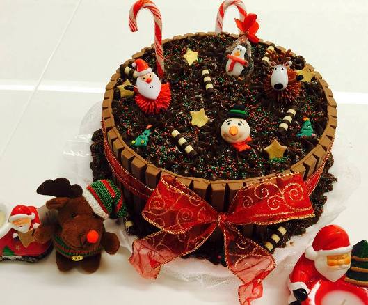 granulado - torta kit kat natalina - 2