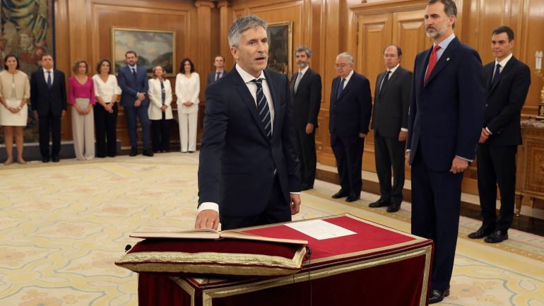 Fernando Grande-Marlaska na tomada de posse como ministro do Interior (Foto: AFP/Getty Images)